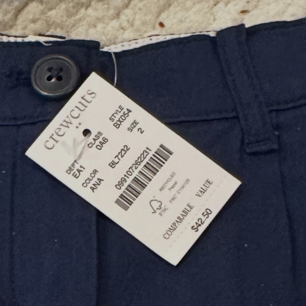 Crewcuts High Waist Navy Shorts - Picture 3 of 3